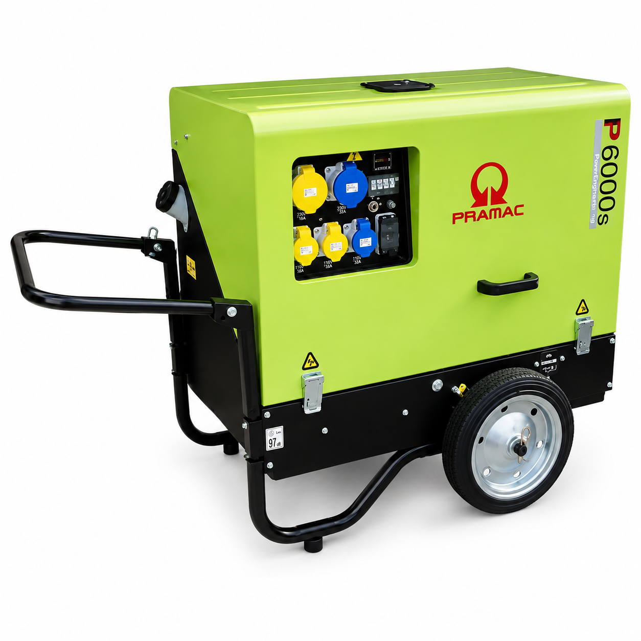 Pramac P6000S | 5.4kW Super Silent Diesel Generator | Wheel Kit