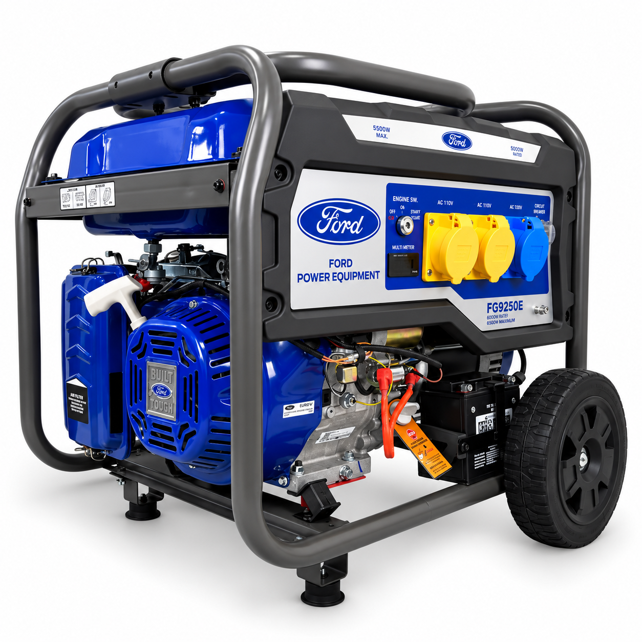 Ford FG9250E Q Series | 6.5kW Petrol Generator | 110V & 230V | Electric Start | AVR