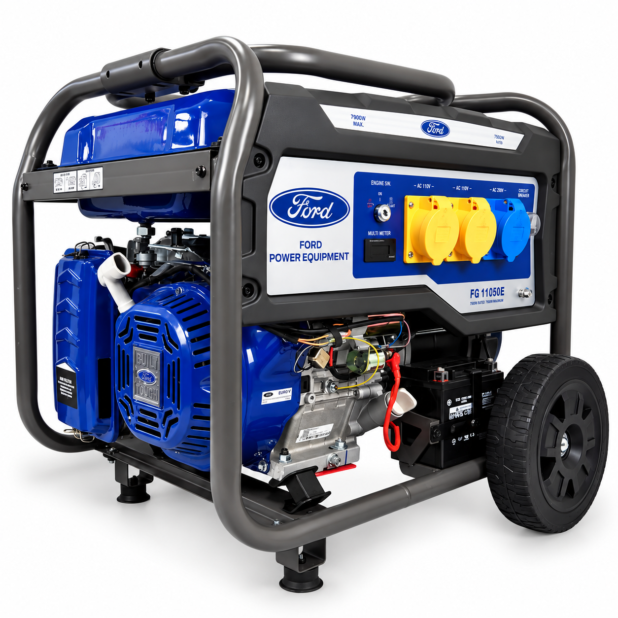 Ford FG11050E Q Series | 7.9kW Petrol Generator | 110V & 230V | Electric Start | AVR
