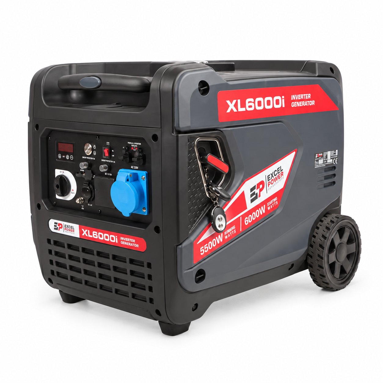 Excel Power XL6000i | 6kW Petrol Inverter Generator | 230V | Electric & Remote Start | Pure Sine Wave