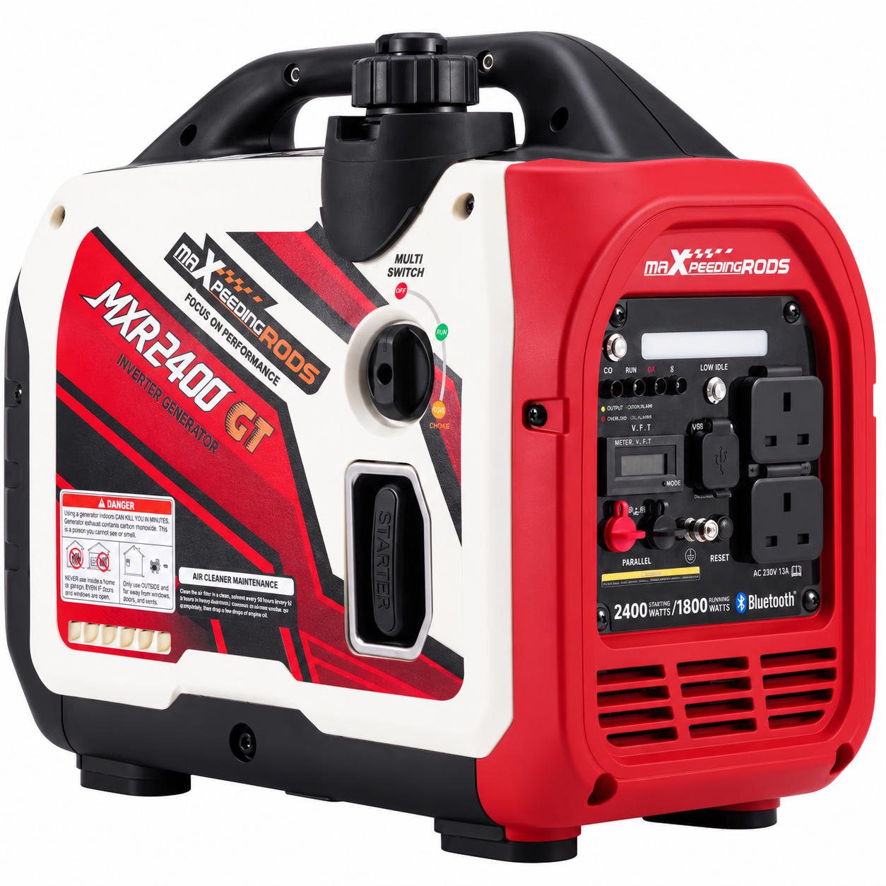 maXpeedingRODS MXR2400 GT | 2.4kW Inverter Generator | 230V | Pure Sine Wave | Bluetooth