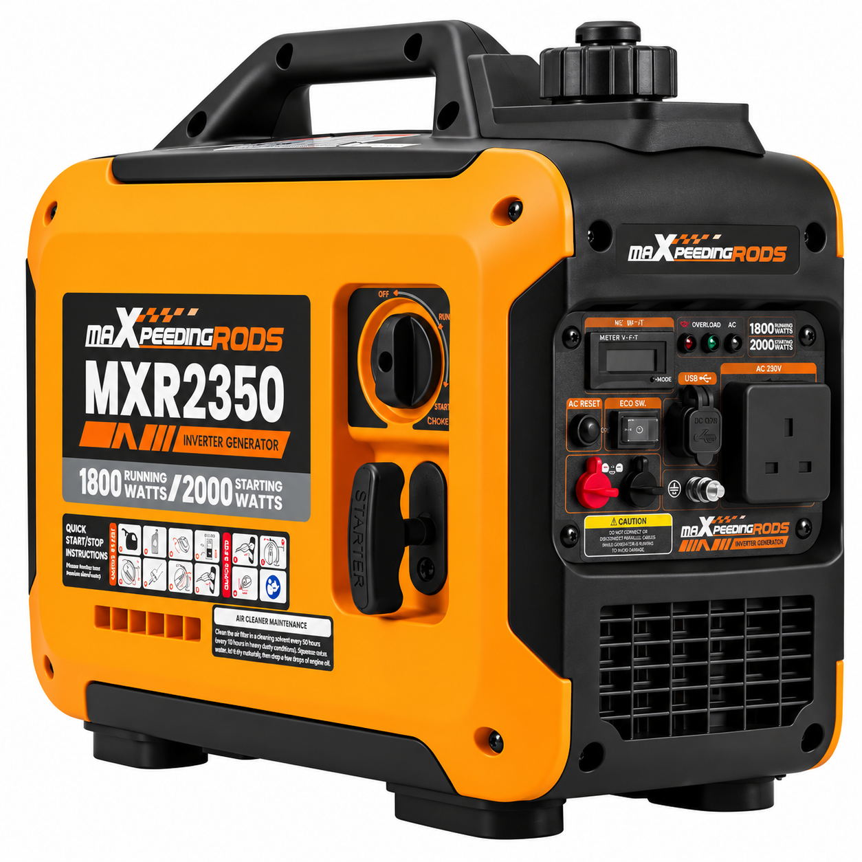maXpeedingRODS MXR2350 | 2.0kW Inverter Generator | 230V | Pure Sine Wave | Recoil Start