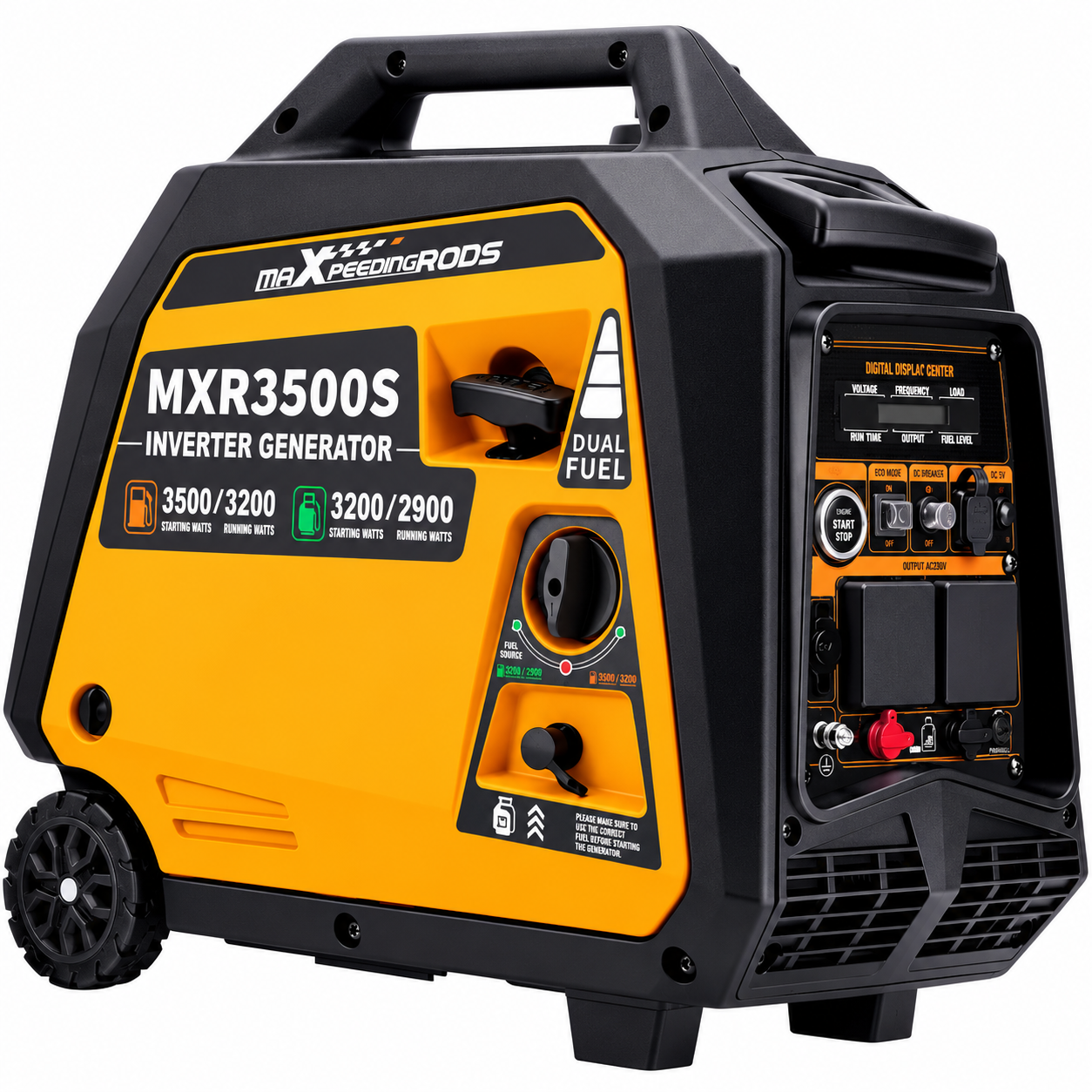 maXpeedingRODS MXR3500S | 3.5kW Dual Fuel Inverter Generator | 230V | Petrol & LPG | Electric & Remote Start